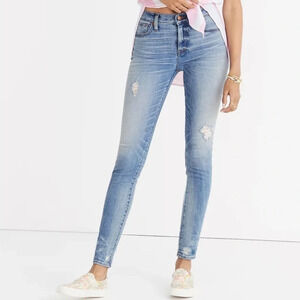 Madewell 9" High-Rise Skinny Jeans: Destructed-Hem Edition J0513